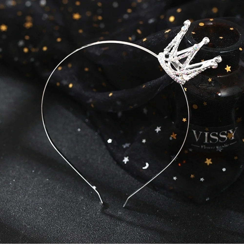 Princess Rhinestone Crown Headband Gold Silver Bridal Birthday Bachelorette NWT